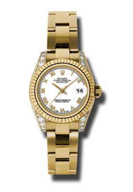 Lady Datejust 26 White Dial 18K Yellow Gold Oyster Bracelet Auto